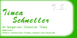 timea schneller business card